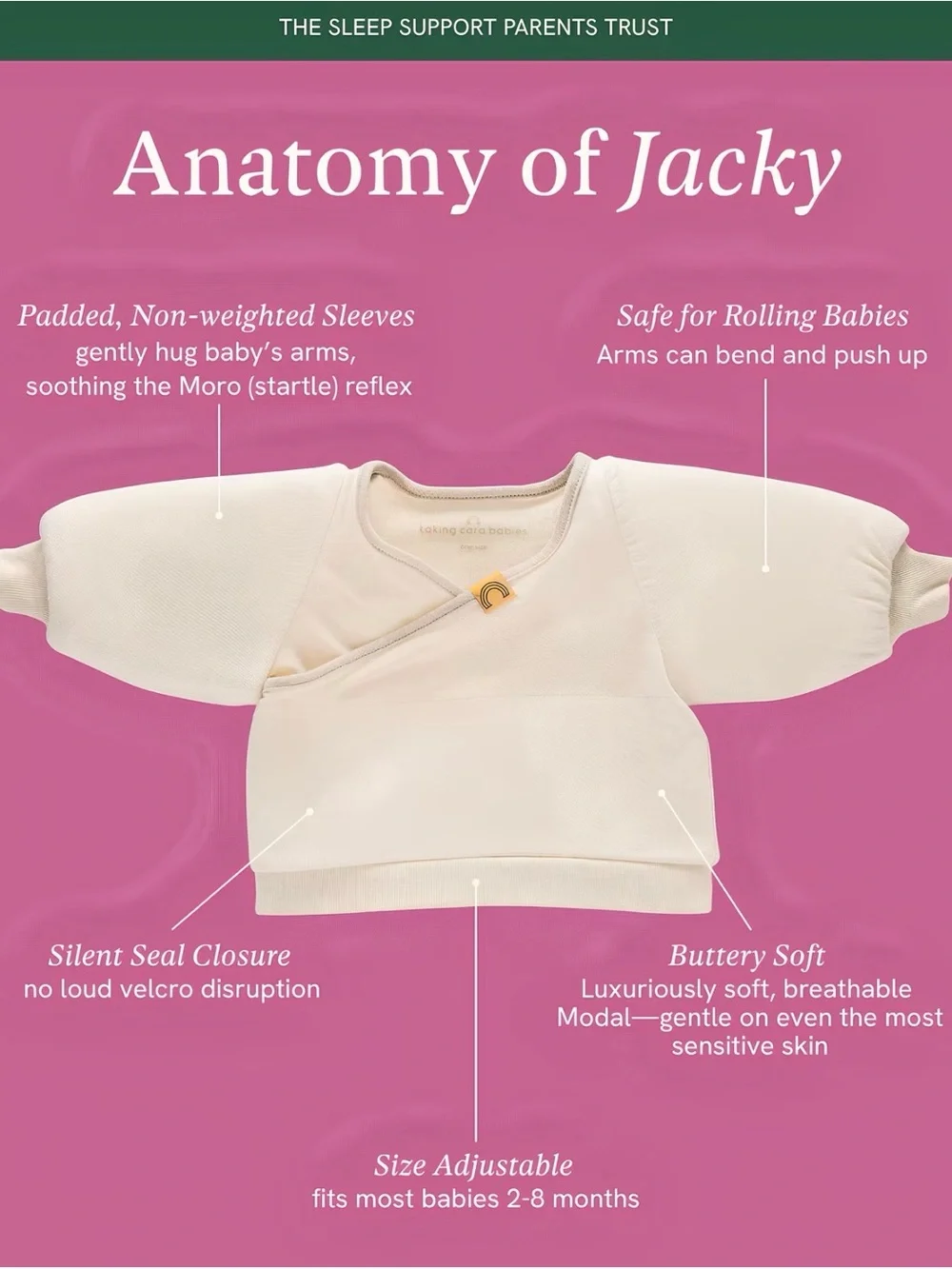 Taking Cara Babies Jacky Swaddle Transitional Jacket